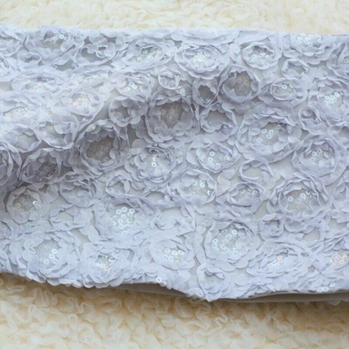 New Lady Shrug Bolero Cape Wraps Shawl Stole Chiffon Floral Rose Bridal Wedding - Picture 7 of 13