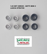 1:43 SET 4 CERCHI LANCIA STRATOS GOTTI MOD 2 IN METALLO + GOMME