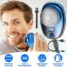Cordless Mini Electric Shaver for Men Rechargeable Battery Portable Travel Size