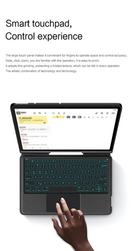 For Lenovo Tab Plus TB351FU 11.5" Backlit Bluetooth Keyboard Touchpad Case Cover - Picture 11 of 20