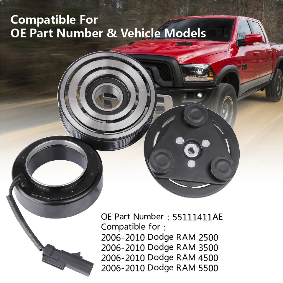 Kits de embrague compresor aire acondicionado diésel Cummins para Dodge Ram 2500 3500 5,9 L/6,7 L Cummins Foto 2 de 4