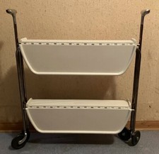 Servier-Roll-Klapp-Tee-Wagen Beistelltisch Dinette  klappbar weiß Top Zustand