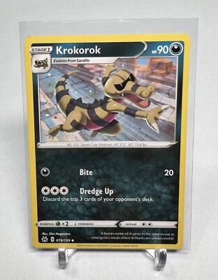 Krokorok 079/159 Crown Zenith Pokemon Card NM | eBay