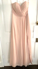 Morilee by Madeline Gardner maxi light pink Chiffon formal Dress women size  8
