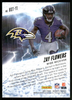 2023 Panini Absolute #BST-11 Zay Flowers By Storm | eBay