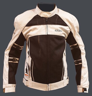 Summer Motorcycle Jacket Perforated Interior Waterproof Removable Protections CE Silver