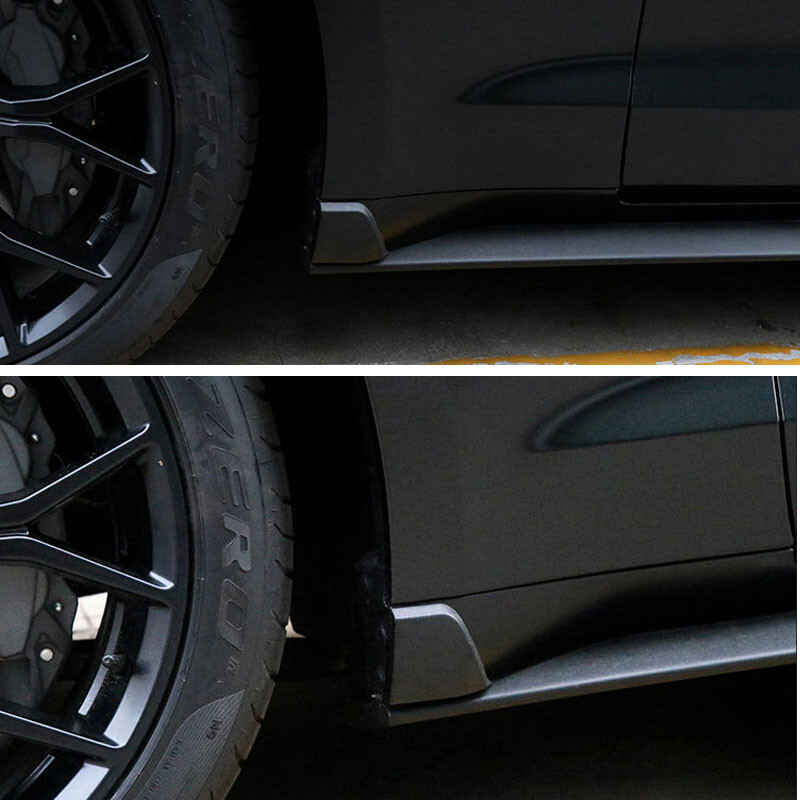 Car Side Door Skirt Fender Mudapron Cover Trim fit For Ford Mustang