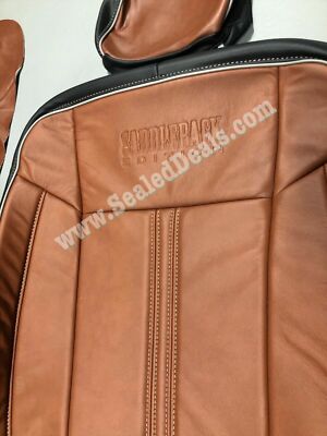 2017-2018 Ford F250 XLT SuperCrew KATZKIN Leather Seat Covers Saddleback Edition