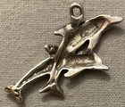 DOLPHINS Sterling Silver Jewelry Charm/Pendant 1 BOTTLENOSE SPINNER DOLPHIN PAIR — photo 5