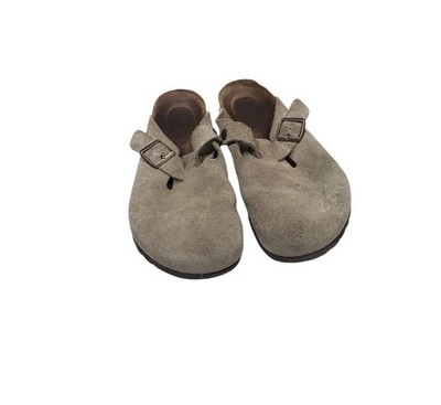 BIRKENSTOCK Boston Beige Taupe Suede Clog Men's Size 41 - US 9 | eBay