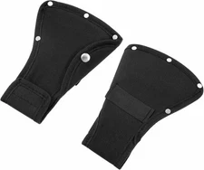 2 PCS Hatchet Sheath, 1-1/4lb Leather Axe Head Cover, Double Snap Black 