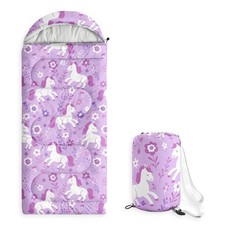 - Kids Sleeping Bag for Girls Toddlers, Camping in Warm Cold Weather, Backpac...
