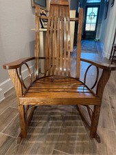 Amish Bent Oak Rocking Chair, often referred to as a Bentwood Rocker