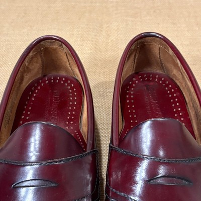 G.H. Bass Weejuns Mens 9.5 EE Wide Burgundy Leather Penny  display picture 3