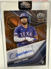 2023 Topps Chrome Black - Autographs Ezequiel Duran Orange Refractor 25/25