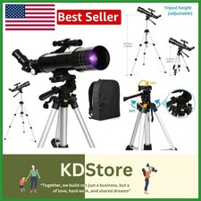 70mm Astronomical Reflector Telescope with 6mm  25mm Eyepieces, Adjustable T...