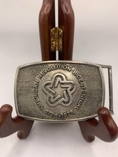 1976 American Revolution Bicentennial Belt Buckle Vintage USA Patriotic Metal