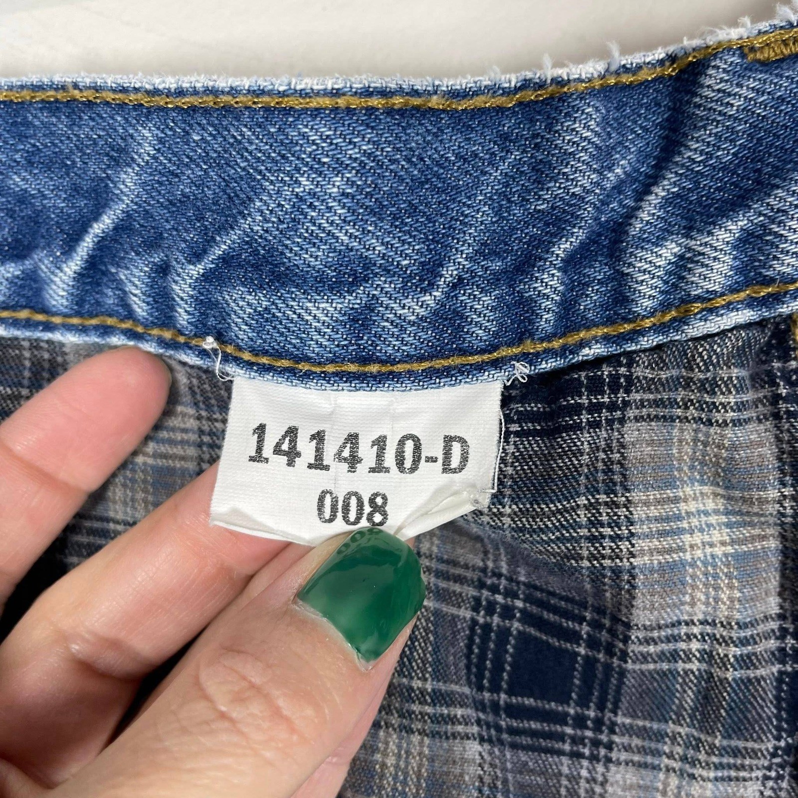 Carhartt Flannel Lined Jeans Mens 38 Rigid Denim Worn Work Wear Lightly Thrashed thumbnail 13