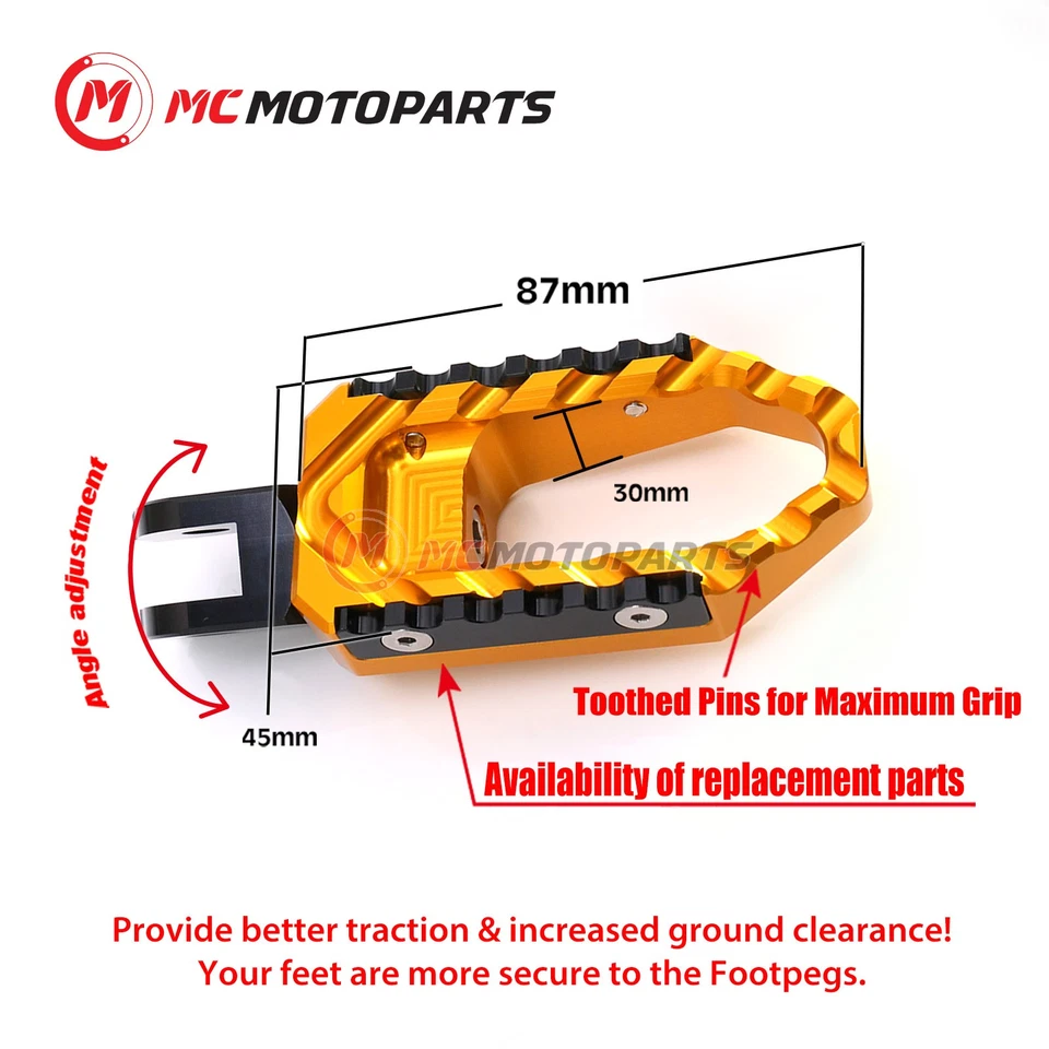 For Ducati Hyperstrada 939 2016 Replacement Passenger Rear Foot Pegs — 第 3/4 张图片