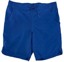 Lands  End Swim Board Shorts Womens Size 8 Navy Blue 9  Inseam Pockets