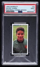 1992-93 Barratt Footballer Candy Sticks David James #30 PSA 9 MINT