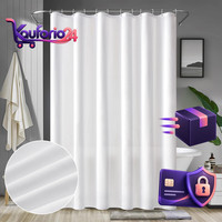 Duschvorhang Wasserdicht Anti-Schimmel Weiß 180X200 Cm Badezimmer Deko
