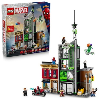 LEGO ǀ Marvel Spider-Man vs. Oscorp - Interactive Toy with a Motorbike, 8 Minifi