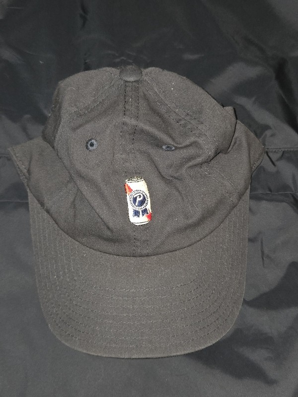 New Pabst Blue Ribbon Beer PBR Can Relaxed Fit Retro Men's Strapback Cap Hat