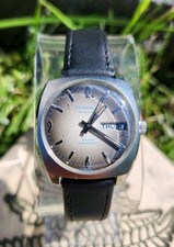 Reloj Caravelle 1974 Caravelle Baby esfera azul y humo para hombre 33 mm ¡¡Día/fecha automático!!!