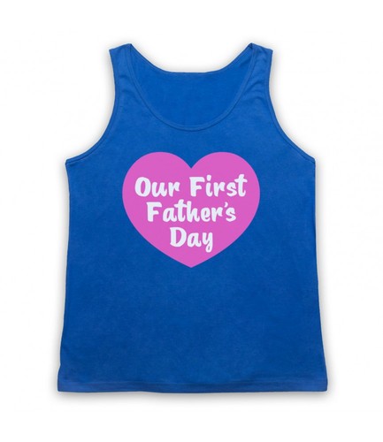Our First Father's Day Baby Daughter Cool Cute Adults Vest Tank Top ...