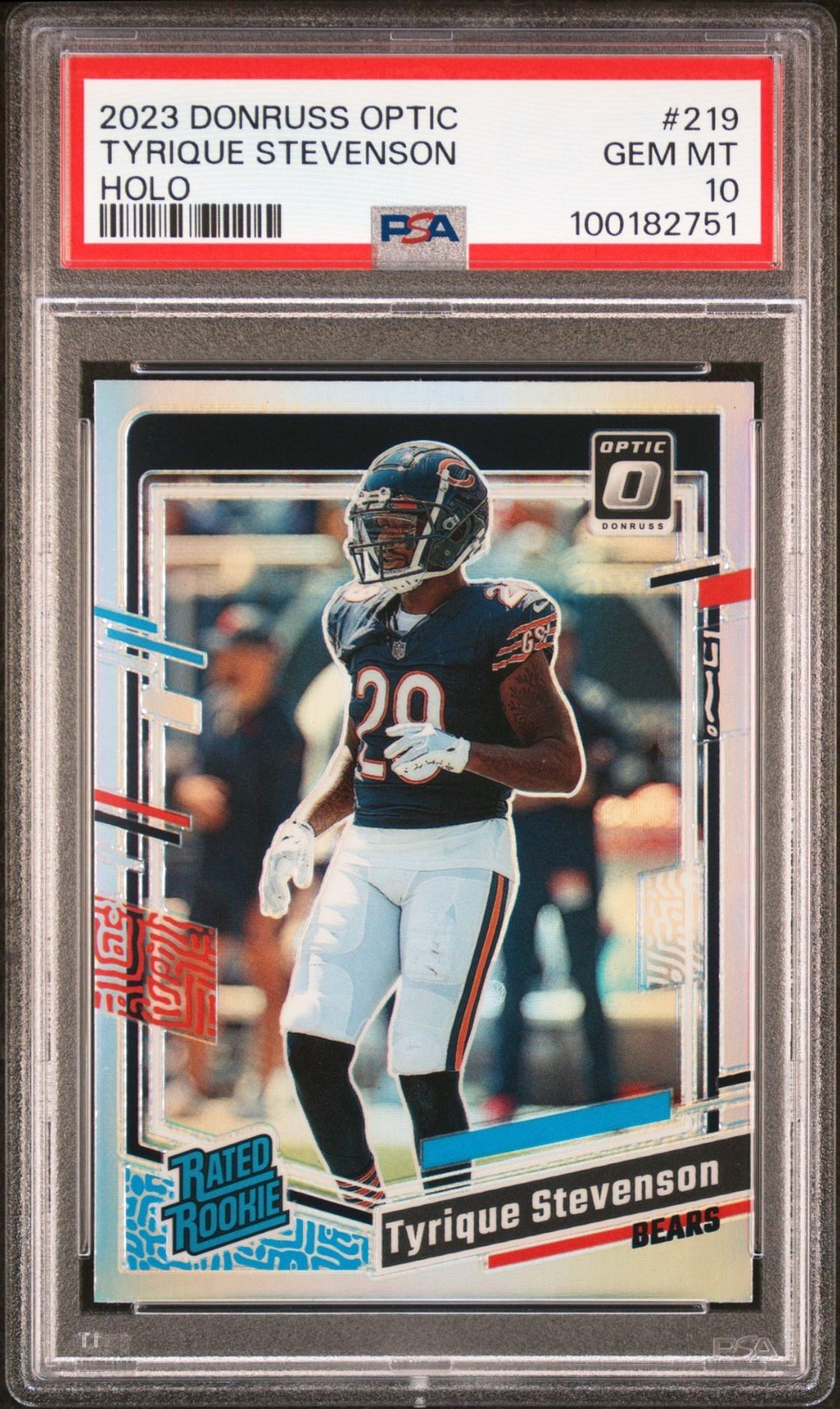Tyrique Stevenson Panini Donruss Optic #219 Holo