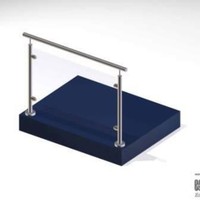1 M GeläNder Boden Glashalter Edelstahl Handlauf Bausatz BalkongeläNder Handlauf