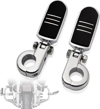 FOVPLUE 1.25" Highway Footpegs, Adjustable Footrest w/Mounting P-Clamps for Harl