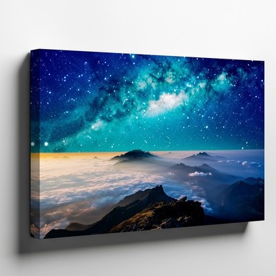 Wall Art Breathtaking Cosmic Landscape Featuring A Vast, Star-filled Night Sky