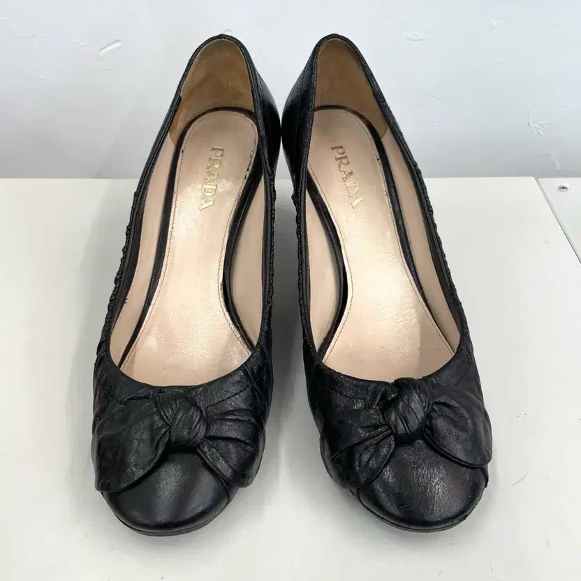 Prada Rebon Bow Pumps - Size 39.5, Gently Used