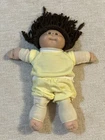 Vintage 1978 1982 Cabbage Patch Kids Doll Girl Brown Hair & Eyes Yellow Jumper