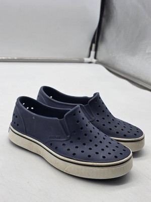 Native Shoes Kids Size 11 Blue Slip On Perforated Beach Water Casual Sneakers