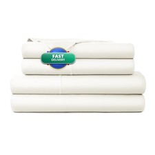 Whisper Organics 100 Organic Cotton Deep Pocket 4 Pc. Bed Sheets Set
