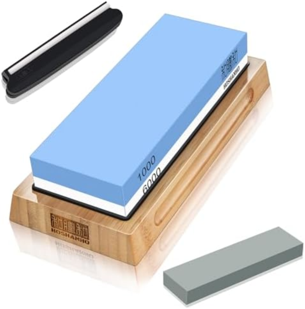 HOSHANHO Pietre per Affilare Grana 1000/6000 - Pietra Affilacoltelli Professiona