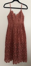 ASTR The Label Lace A Line Midi Dress Mauve Women’s Size Small