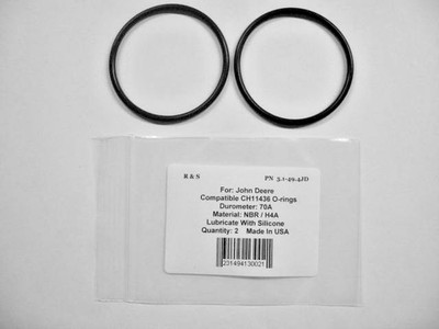 2 John Deere CH11436 O-rings / R&S  3.1-49.4JD /  Material  NBR H4A