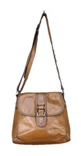 Y2K FOSSIL Jolie Purse Smooth Brown Leather Crossbody Bag Magnetic Fold Over Adj