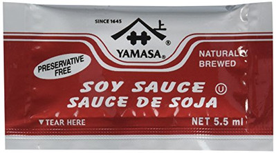 , Soy Sauce, Full Flavor Japanese Brewed Soy Sauce Packets, 500 5.5ml Individ...
