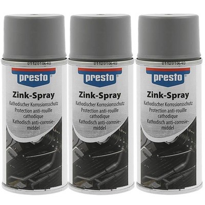 Presto Zinc Spray 3x 150ml. Cold galvanizing against corrosion