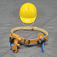 Build-A-Bear Workshop Construction Outfit Hard Hat Tool Belt Set Rare Retired
