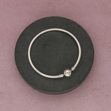 pandora sterling silver moments charm holder bracelet size 7.25in