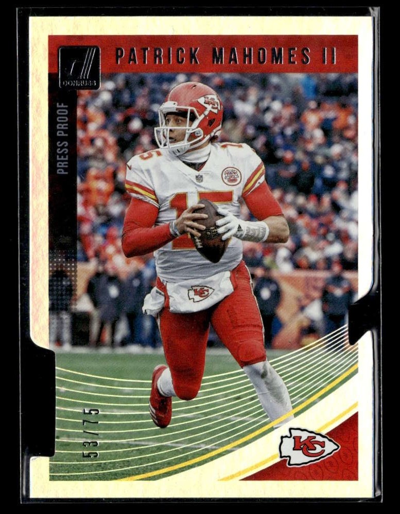 2018 Donruss Patrick Mahomes II Press Proof Silver Die Cut /75 #138 SE2495