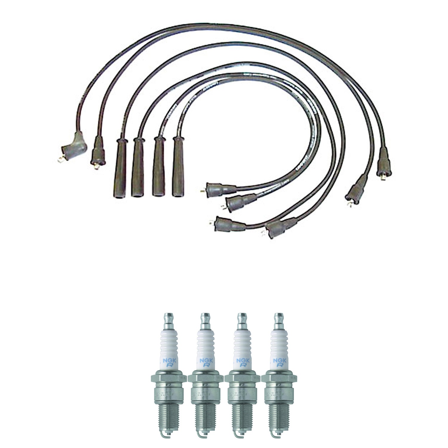 Denso Ignition Wire and NGK Spark Plug Kit for Alfa Romeo Giulia Sprint 1.6L L4