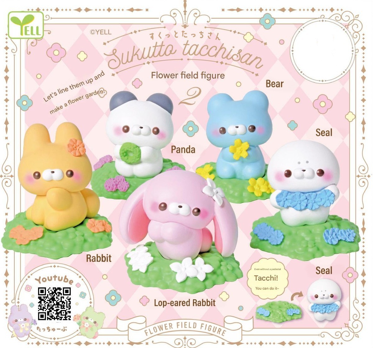 Blind Box Gacha Sukutto Tacchisan Fairy Garden Bunny Seal Bear