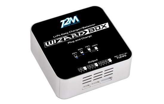 Chargeur Li-Po Wizard Box 50W T2M pour recharger vos modèles réduits sur le terrain